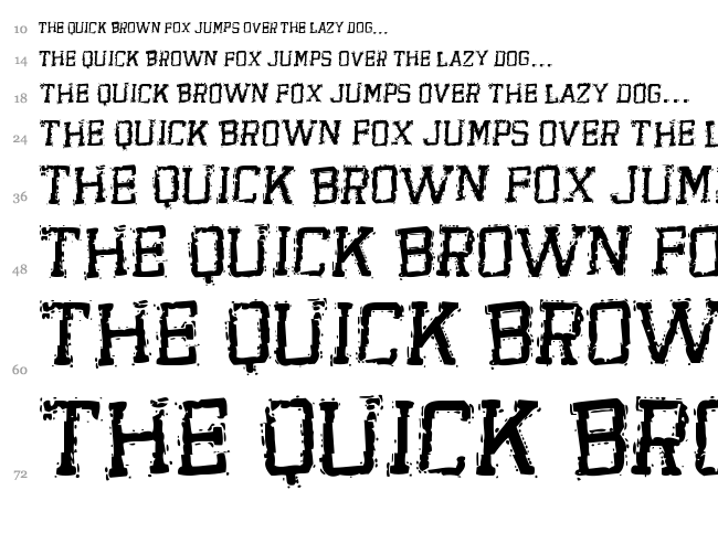 Rude College font waterfall
